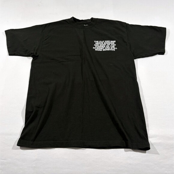 Asshol**s Live Forever Cl*t Funny Black Crew Short Sleeve Cotton Tee T-shirt L - Picture 1 of 9